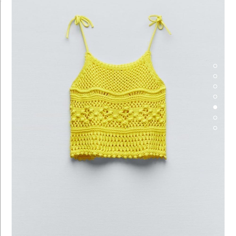 Zara pointelle knit top - Picture 3 of 7